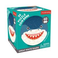 Great White Shark 3D Puzzle Coin Bank