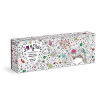 Andrea Pippins Flowers In Your Hair Color-In 1000 Piece Panoramic Puzzle
