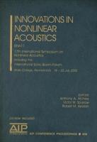 Innovations in Nonlinear Acoustics