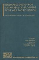 Renewable Energy for Sustainable Development in the Asia Pacific Region