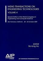 Special Edition of the World Congress on Engineering and Computer Science, San Francisco, California, 20-22 October 2009
