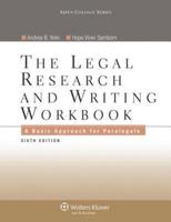 Legal Research and Writing Workbook