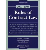 Rules of Contract Law, 2007-08 Statutory Supplement