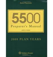 5500 Preparer's Manual for 2008 Plan Year