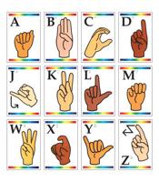 Sign Language Learning Cards With Braille