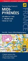 Touring Map France: Midi-Pyrenees