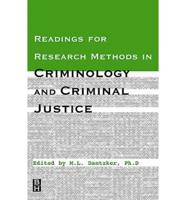 Readings for Research Methods in Criminology and Criminal Justice