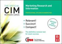 CIM Professional Diploma in Marketing. Marketing Research and Information