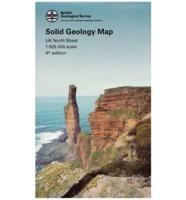 Solid Geology Map UK. North Sheet (North of National Grid Line 500Km N) - Folded