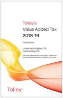Tolley's Value Added Tax 2018-19