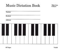 Music Dictation Book: Wide Line 6-Stave