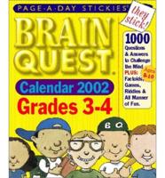 Brain Quest Grades 3-4 Page-A-Day Stickies Calendar 2002