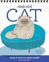 Illustrated Cat Page-A-Month Desk Easel Calendar 2017