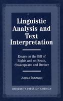 Linguistic Analysis and Text Interpretation