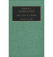 Advances in Accounting. Vol. 14 1996