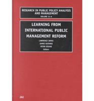 Learning from International Public Management Reform. Vol 11, Part A
