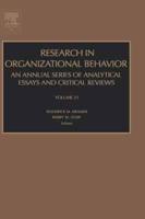Research in Organizational Behavior Vol. 25