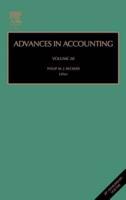 Advances in Accounting. Vol. 20