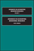 Advances in Accounting Behavioral Research. Vol. 7