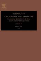 Research in Organizational Behavior Vol. 27