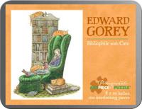 Edward Gorey/Bibliophile With Cat 100 Piece Tin Puzzle