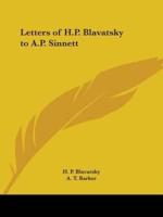 Letters of H.P. Blavatsky to A.P. Sinnett