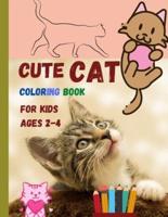 Cute CAT Coloring Book for Kids Ages 2-4