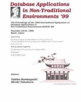 1999 International Symposium on Database Applications in Non-Traditional Environments, November 28-30, 1999, Kyoto Japan