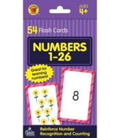 Numbers 1 to 26 Flash Cards, Grades PK - 1