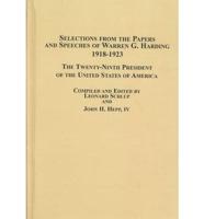 Selections from the Papers and Speeches of Warren G. Harding, 1918-1923