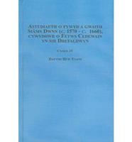 Astudiaeth O Fywyd a Gwaith Siams Dwnn (C. 1570 - C. 1660), Cywyddr O Fetws Cedewain Yn Sir Drefaldwyn. V. 4