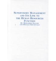 Supervisory Management and Its Link to the Human Resources Function