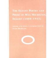 The Extant Poetry and Prose of Max Michelson, Imagist (1880-1953)