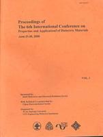 Proceedings of the 6th International Conference on Properties and Applications of Dielectric Materials, Xi'an, China, June 21-26, 2000