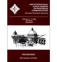 2000 International Zurich Seminar on Broadband Communications