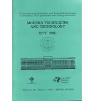 Modern Techniques and Technology, MTT' 2001
