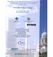 Proceedings of the 2000 IEEE International Conference on Management of Innovation and Technology
