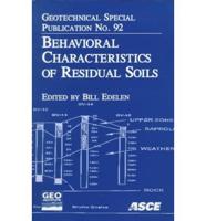 Behavioral Characteristics of Residual Soils