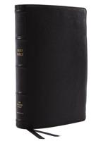 NKJV, Reference Bible, Classic Verse-by-Verse, Center-Column, Premium Goatskin Leather, Black, Premier Collection, Red Letter, Comfort Print