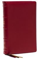 KJV Holy Bible: Large Print Single-Column With 43,000 End-of-Verse Cross References, Red Goatskin Leather, Premier Collection, Personal Size, Thumb Indexed: King James Version