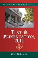 Text & Presentation, 2011