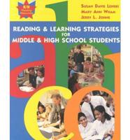 Reading and Learning Strategies for Middle & High School Students