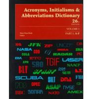 Acronyms, Initialisms and Abbreviations