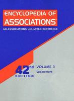 Encyclopedia Of Associations Supplement