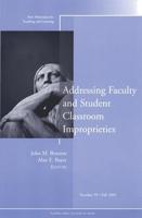 Addressing Faculty and Student Classroom Improprieties