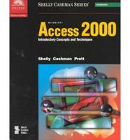 Microsoft Access 2000 Introductory Concepts and Techniques