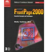 Microsoft FrontPage 2000 Essential Concepts and Techniques