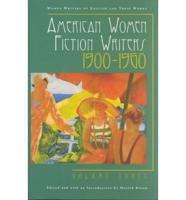 American Women Fiction Writers, 1900-1960