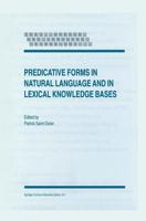 Predicative Forms in Natural Language and in Lexical Knowledge Bases