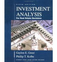 Investment Analysis for Real Estate Decisions